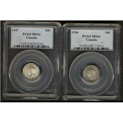 1946, 1947 both coins are PCGS MS64.  L