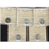 Image 1 : Lot of five ICCS MS65 graded coins.  In
