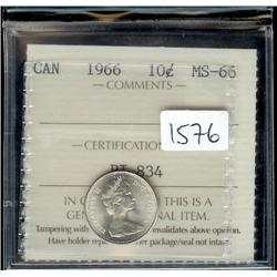 1966 ICCS MS-66PQ, fully struck with st