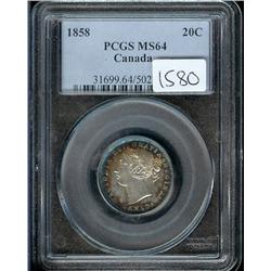 1858 Coinage  PCGS MS64PQ. Well struc