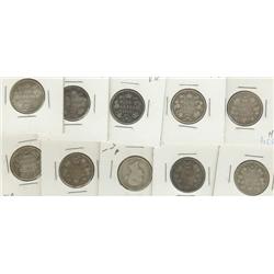 1870, 1871, 1872H (2), 1874H (2), 1882H