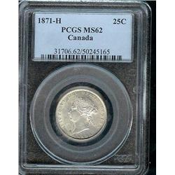 1871H PCGS MS62.  A very nice brilliant