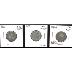 1872H F-12, 1894 VG-8, 1900 F-15, three