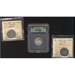 Lot of three Third party graded coins