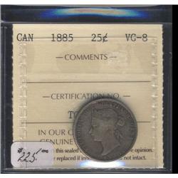1885  ICCS VG8  A nice solid VG, Scarce