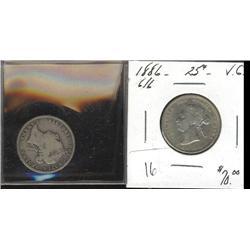 1886 6/3 VG-8, 1886 6/6 VG-10, two nice