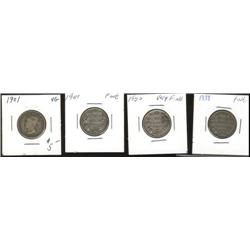 1888, 1900, 1901 (2).  Lot of 4 pieces 