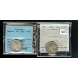 1894  ICCS F-12, 1900  CCCS-VF30, silve