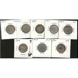 1902H (2), 1906, 1907 (2), 1909 (3), 19