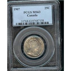 1907  PCGS MS-63PQ  Light to medium hea