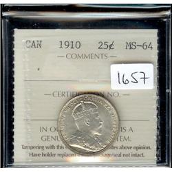 1910  ICCS MS64PQ, fully struck with st