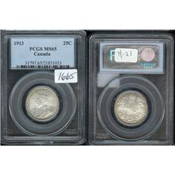 1913  PCGS MS65PQ, lovely toning around