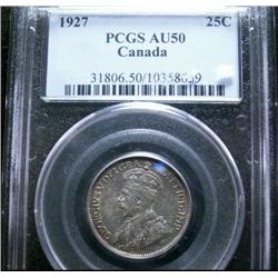 1927  PCGS AU50  lightly toned with som
