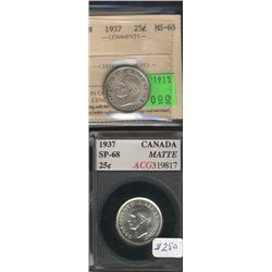 1937  ACG SP68 Matte  Totally white wit