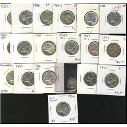 1942, 1944, 1946, 1947 (2), 1947 ML (3)