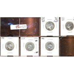 1947 ML, 1948, 1949, 1950, 1951 HR.  5 