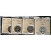 Lot of four ICCS MS64 CAMEO graded piec