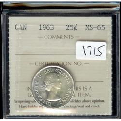 1963 ICCS MS-65PQ , fully struck with s