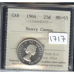1964 ICCS MS-65PQ HEAVYCAMEO , fully 