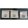 Lot of 3 pieces; all 1967 ICCS MS-65PQ 
