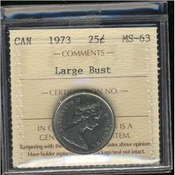 1973 Large Bust ICCS MS63, well struck 