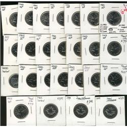 1991 (5), 1997 (5), 1999 (6),1999 token