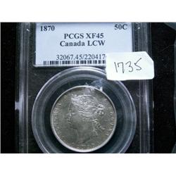 1870 LCW PCGS EF45  mostly white with s