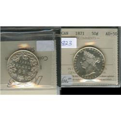 1871 ICCS AU50  Brilliant with light go