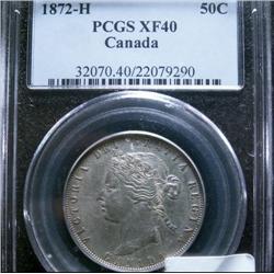 1872H  PCGS EF40  lightly toned