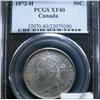 1872H  PCGS EF40  lightly toned