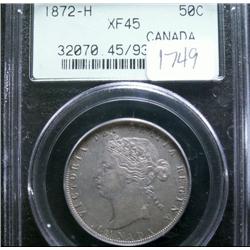 1872H  PCGS EF45  Medium russet and gol