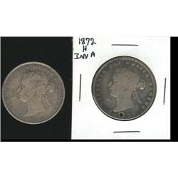 1872H G-6, 1872 Inv/A over V  VG-8 hole