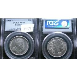 1903H  PCGS AU50  brilliant with some l