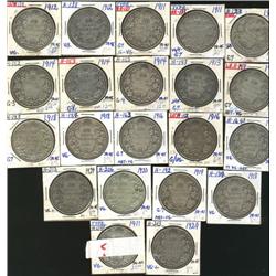 Lot of 18 George V pieces.  1911 (4), 1