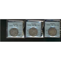 1911 (2), 1913, 1914, 1916, 1917, 1918 