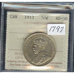 1913  ICCS AU-50,  light tone but mostl