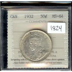1932 ICCS MS64PQ, fully struck with str
