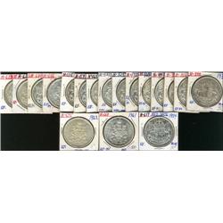 1937, 1938, 1939, 1940, 1941, 1943, 194