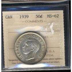 1939  ICCS MS62  lightly toned!