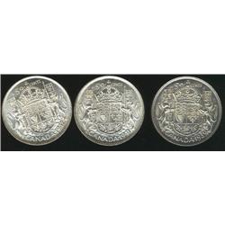 1939, 1941, 1942, a nice lot of 3 piece