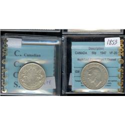 1947 Maple leaf Curved right CCCS VF-20