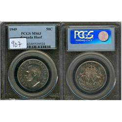 1949 Hoof PCGS MS63 Brilliant and lustr