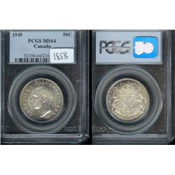 1949 Hoof PCGS MS64, light golden tone 
