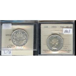 1953 Small date  ICCS MS-65  White with