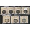 Lot of seven ICCS MS63 graded coins.  I