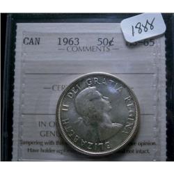 1963  ICCS MS65  Light golde and russet