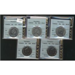 Lot of five interesting varieties. Incl