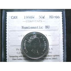 1998 W  ICCS MS66  Numismatic BU  Ful