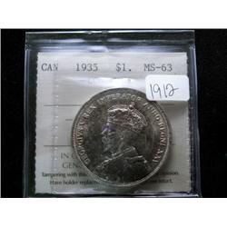 1935  ICCS MS-63,  nicely toned.
