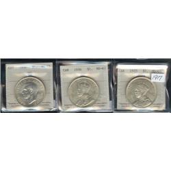 1935, 1936, 1937  all three coins are I